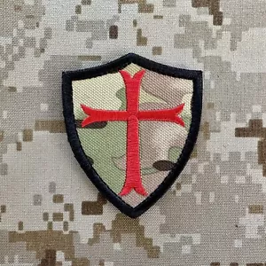 Crusader Cross Patch Multicam OCP Jesus Christian Morale - Hook & Loop - Picture 1 of 2