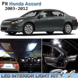 12pcs Bright White Interior LED Lights Package Kit For 2003-2012 Honda Accord - Picture 1 of 11