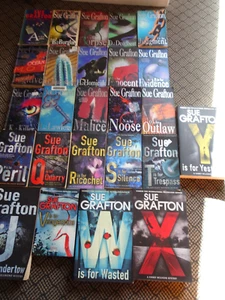 SUE GRAFTON ~ DIAL M FOR MURDER ~ COMPLETE ALPHABET SERIES ~ A -Y ~ 25 BOOKS - Picture 1 of 10