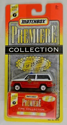 Matchbox Premiere #34310 Jeep Cherokee "Fire Chief" Vehicle Mint/Box/Unopened - Image 1 of 4