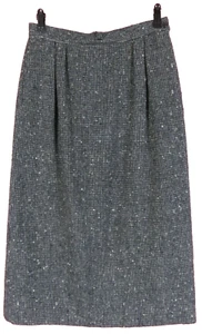 SK16194- PENDLETON Womens 100% Wool Straight Pencil Skirt Solid Black White 10 - Picture 1 of 6