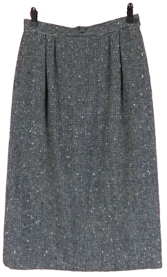 SK16194- PENDLETON Womens 100% Wool Straight Pencil Skirt Solid Black White 10 - Image 1 of 4