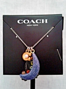 BRAND NEW - COACH Necklace New York Jet Flower Charm Necklace - Picture 1 of 1