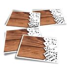 4x Rectangle Stickers - Domino Pattern Dominoes Game #15962