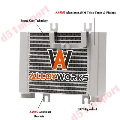 Aluminum Oil Cooler For 2009-2019 2010 2011 2012 2013 Nissan R35 GT-R 3.8L - Image 1 of 4