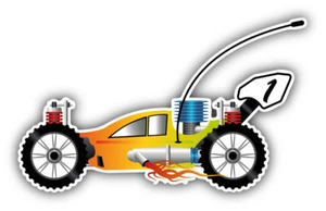 "Decalcomania adesivo paraurti auto cartoni animati RC - ""TAGLIE""" - Foto 1 di 1