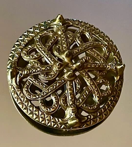 Broche Vikingo Kalevala Koru Latón Finlandia De Colección - Imagen 1 de 5