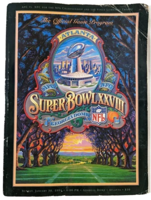 Vintage NFL Super Bowl Game Program XXVIII 1994 Cowboys v Bills Georgia Dome ATL - Image 1 of 3