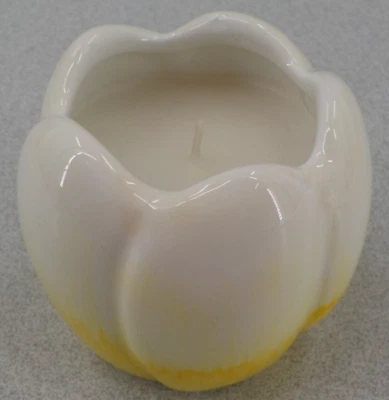 CHIEFLY CO LTD CANDELABRO BLANCO AMARILLO PÉTALO FLORAL CERÁMICA HAWAII NUEVO CON ETIQUETAS Foto 1 de 4