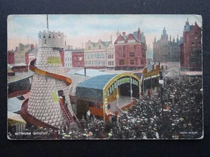 Nottingham City Centre GOOSEFAIR shows HOLDSWORTHS HELTERSKELTER c1905 Postcard - Picture 1 of 3