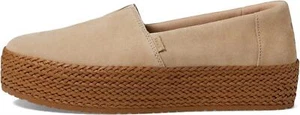 Toms Valencia Platform Oatmeal Suede Womens Espadrille Slipons - Picture 1 of 6