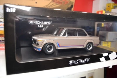 MINICHAMP  1/18   BMW 2002 TURBO 1973 Marron Clair . Ref:155026205. - Photo 1/4