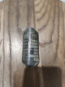 Jawa 250 motorcycle production tag - Picture 1 of 6