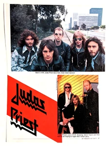 JUDAS PRIEST / FOREIGNER / BAND MAGAZINE FULL PAGE PINUP POSTER CLIPPING - Picture 1 of 4