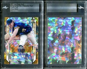 2021 Leaf Metal Draft Crystal Gold Proof Autograph Steve Hajjar 1/1 G00 4553