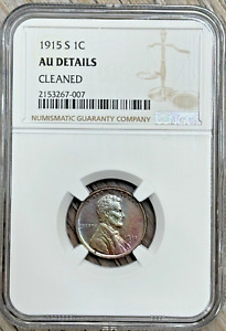 1915 S Lincoln Wheat Cent NGC Almost Uncirculated, Semi-Key Date Colorful Penny