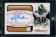 2014 Flawless MARSHALL FAULK Flawless Greats Ruby /15 Game Used Dual Patch Auto