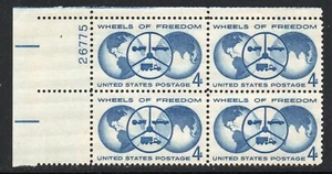 ALLY'S STAMPS US Plate Block Scott #1162 4c Wheels of Freedom - MNH - F/VF [STK] - Picture 1 of 1
