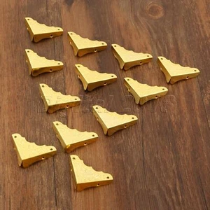 12pcs Jewelry Wine Gift Wood Box Chest Frame Corner Protector Guard Decorative - Picture 1 of 12