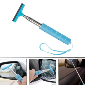 1PCS Telescopic Car Wiper Side Rearview Mirror Squeegee Water Removal Tool Blue - Picture 1 of 10