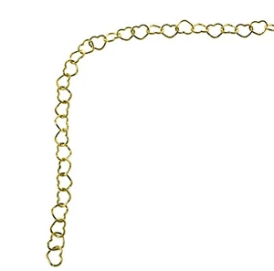 Cadena para el pie - cadena de corazón - 25 cm - oro amarillo 333 - Imagen 1 de 4