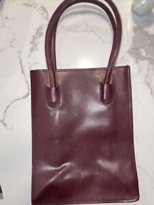 Vintage Lillian Vernon Tragetasche/Handtasche aus echtem Leder für Damen 10 Zoll x 13 Zoll