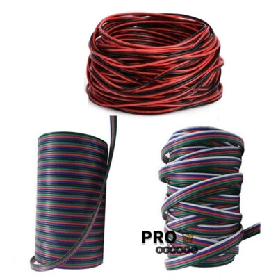 2/4/5 Pin 10M 32Ft Extension Wire Cable Cord For LED Strip Light 3528 5050 5630 - Image 1 of 4