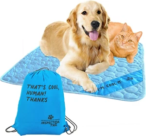 Large Self Cooling Mat for Dog + Free String Bag/Washable & Portable Pet Soft Pa - Picture 1 of 12