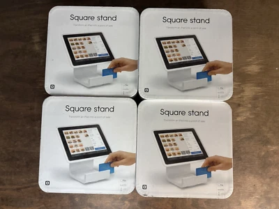 4 SQUARE STAND IPAD STANDS LOT PARTS NOT ALL COMPLETE - Image 1 of 4