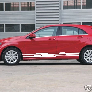 Car Stickers Racing Rally Stripes 78'' for A class Vinyl Lower Door Decal ZC1204 - Imagen 1 de 5