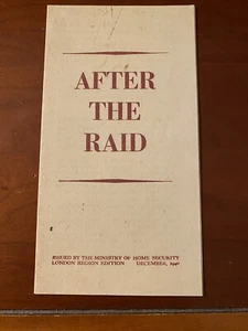 Replica Air Raid Manual London Blitz WWII - Picture 1 of 2