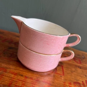Vintage Royal Winton Grimwades Pink Stacking Cup & Creamer - Picture 1 of 7