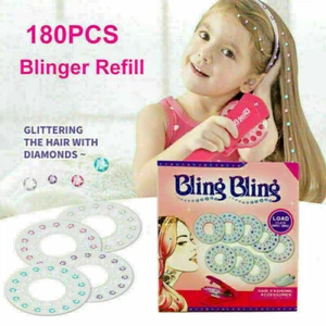 Blinger Diamond Styler Sparkle Hair Accessories 180 360 Gems Multicolour Designs - Picture 1 of 15