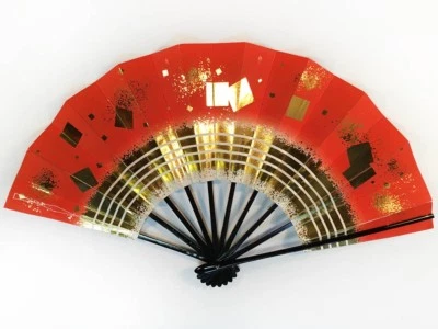 VTG Japanese Geisha Odori ‘Maiogi' Folding Dance Fan from Kyoto: Design J68 - Image 1 of 4