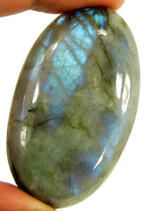 Piedra de envoltura de alambre de cabujón de piedras preciosas sueltas de labradorita azul natural de 161,45 quilates-22552 - Imagen 1 de 3