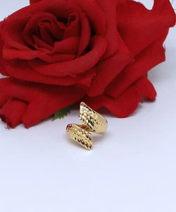 NWOT JTV 18kp Italy Bypass Gold Plate Ring Size 9 CAT RESCUE - Picture 1 of 2