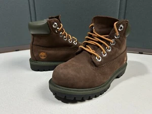 Timberland Toddler Size US 10 Premium 6 Inch Waterproof Boot Maroon Nubuck - Picture 1 of 11