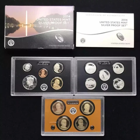 2014-S SILVER 14 Coin Proof Set ORIGINAL!!! Cover