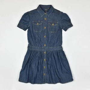 POLO Ralph Lauren Kinder Mädchen Denim Jeans Baumwolle Hemd Kleid Ungefüttert - Bild 1 von 8
