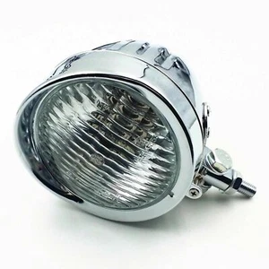 Motorcycle High /Low Beam Headlight Head Lamp Retro Head light Custom Universal - Picture 1 of 6