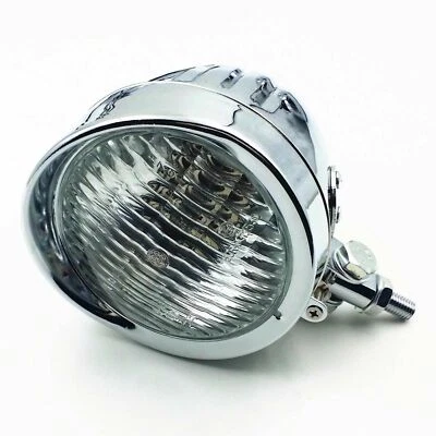 Motorcycle High /Low Beam Headlight Head Lamp Retro Head light Custom Universal - Image 1 of 4