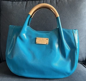 Kate Spade Fulton Street Treesh Handbag Bright Blue Purse Vogue Gift - Picture 1 of 8
