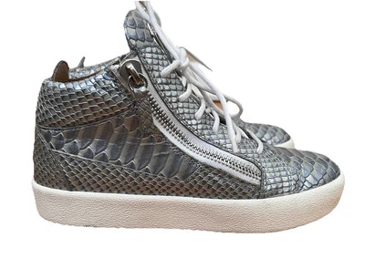 Zapatillas altas Giuseppe Zanotti serpiente en relieve para mujer talla 37,5/7,5 azul metálico Foto 1 de 4