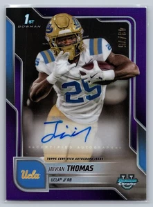 Javian Thomas - 2025 Bowman Chrome University 1° Bowman Viola Rifrattore Auto  - Foto 1 di 2