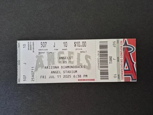 Los Angeles Angels 7/11 2025 Full unbenutzt Ticket Zach Neto 7th Leadoff Home Run - Bild 1 von 4