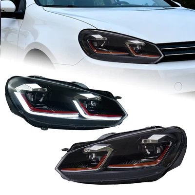 LED Headlights For 2009-2012 VOLKSWAGEN VW Golf 6 MK6 Projector Assembly Foto 1 de 4