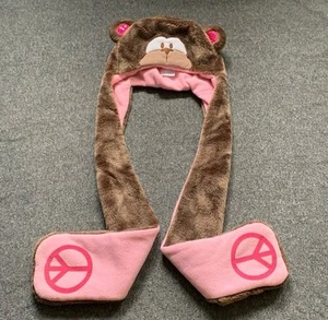 Plush Monkey Beanie W/Mitten Arms One Size - Picture 1 of 5
