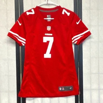 NFL 耐克男女通用球场球衣旧金山 49 人队 #7 Colin Kaepernick 红色 S — 第 1/4 张图片