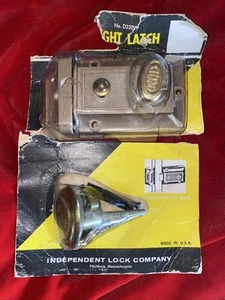 Independent Light Company Vintage Night Latch Deadbolt Lock & 2 Keys In Package - Picture 1 of 6