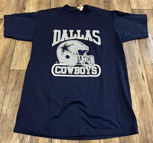 Vtg Dallas Cowboys Logo 7 T Shirt Single Stitch Large Made In USA 50/50 Blend - Picture 1 of 4